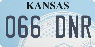 KS license plate 066DNR