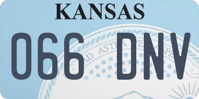 KS license plate 066DNV