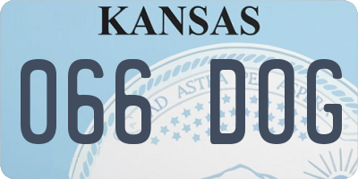 KS license plate 066DOG