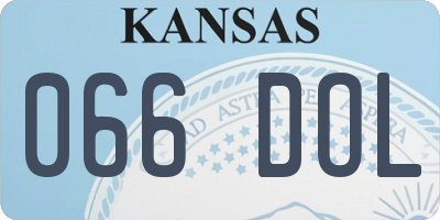 KS license plate 066DOL
