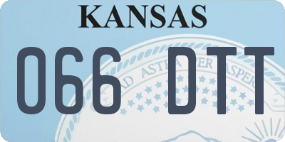 KS license plate 066DTT