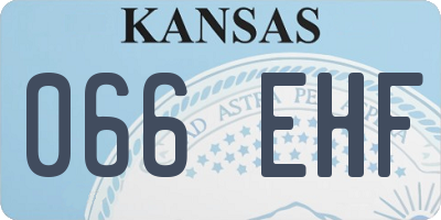 KS license plate 066EHF