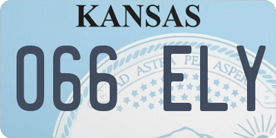 KS license plate 066ELY