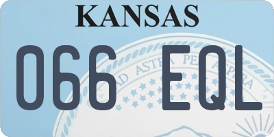 KS license plate 066EQL