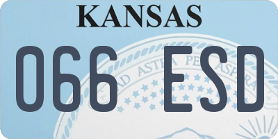 KS license plate 066ESD