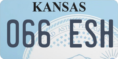 KS license plate 066ESH