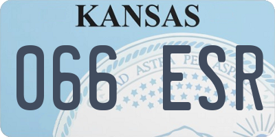 KS license plate 066ESR