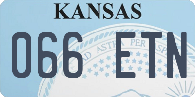 KS license plate 066ETN