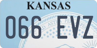KS license plate 066EVZ