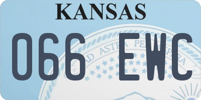 KS license plate 066EWC