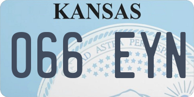 KS license plate 066EYN