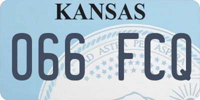 KS license plate 066FCQ