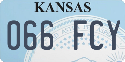 KS license plate 066FCY