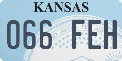 KS license plate 066FEH