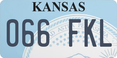 KS license plate 066FKL