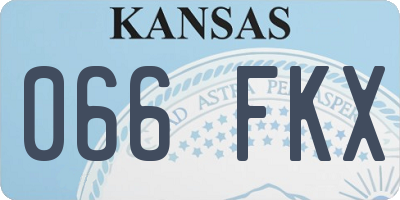 KS license plate 066FKX