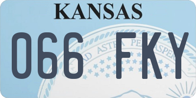KS license plate 066FKY
