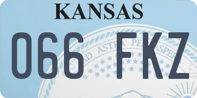 KS license plate 066FKZ