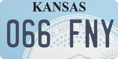 KS license plate 066FNY