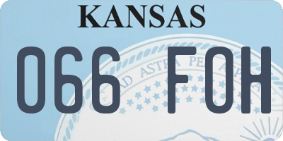KS license plate 066FOH