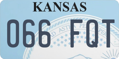 KS license plate 066FQT