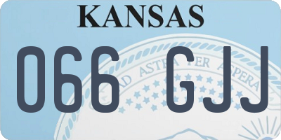 KS license plate 066GJJ