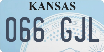 KS license plate 066GJL