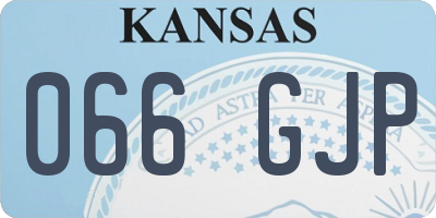KS license plate 066GJP