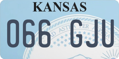KS license plate 066GJU