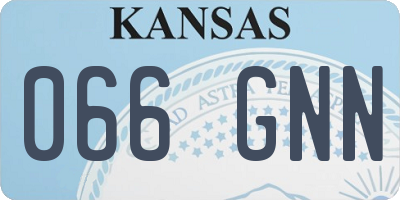 KS license plate 066GNN
