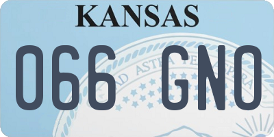 KS license plate 066GNO