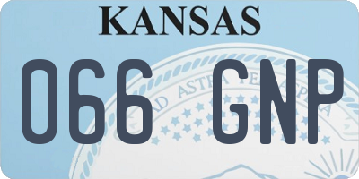 KS license plate 066GNP
