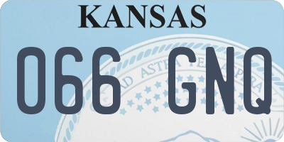 KS license plate 066GNQ