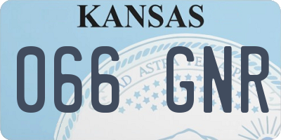 KS license plate 066GNR