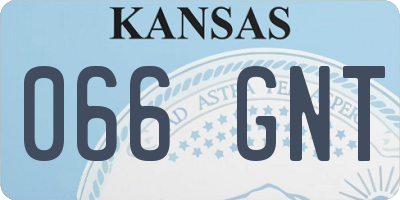KS license plate 066GNT