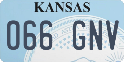KS license plate 066GNV