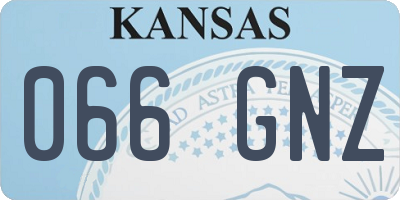 KS license plate 066GNZ