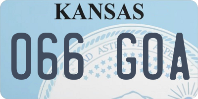 KS license plate 066GOA