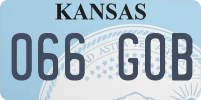 KS license plate 066GOB