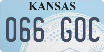 KS license plate 066GOC