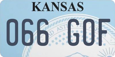 KS license plate 066GOF