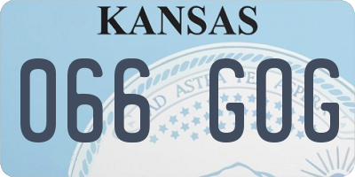 KS license plate 066GOG