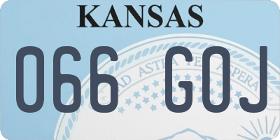 KS license plate 066GOJ