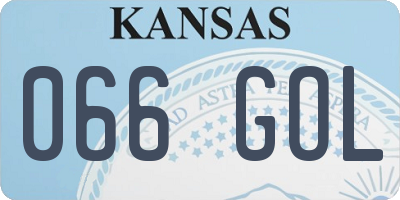 KS license plate 066GOL