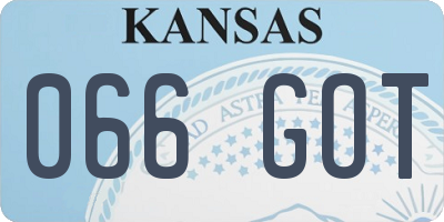 KS license plate 066GOT