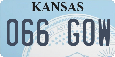 KS license plate 066GOW