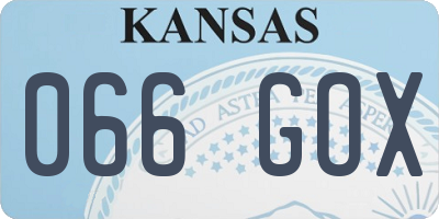 KS license plate 066GOX