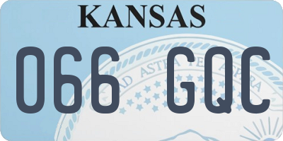 KS license plate 066GQC