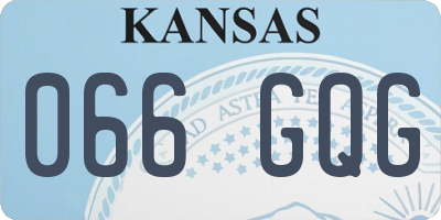 KS license plate 066GQG