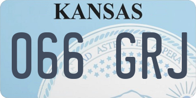 KS license plate 066GRJ